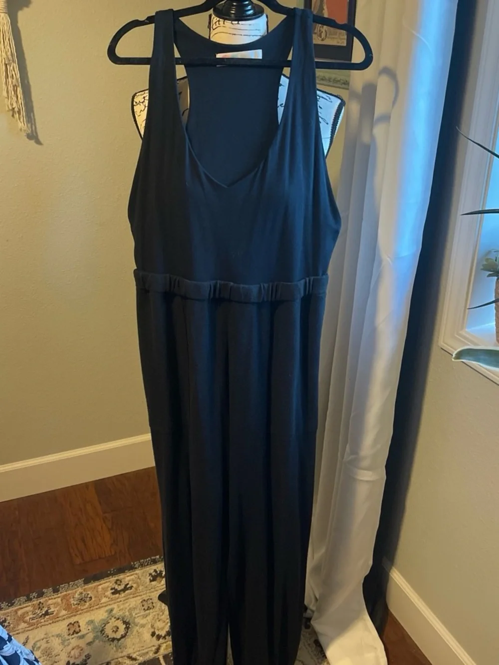 Free People Black Sleeveless Jumpsuit